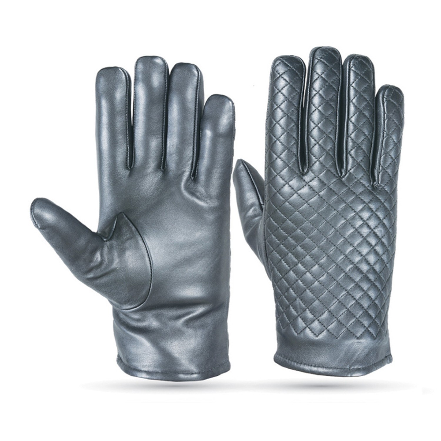 Grey leather hot selling fashion men gloves