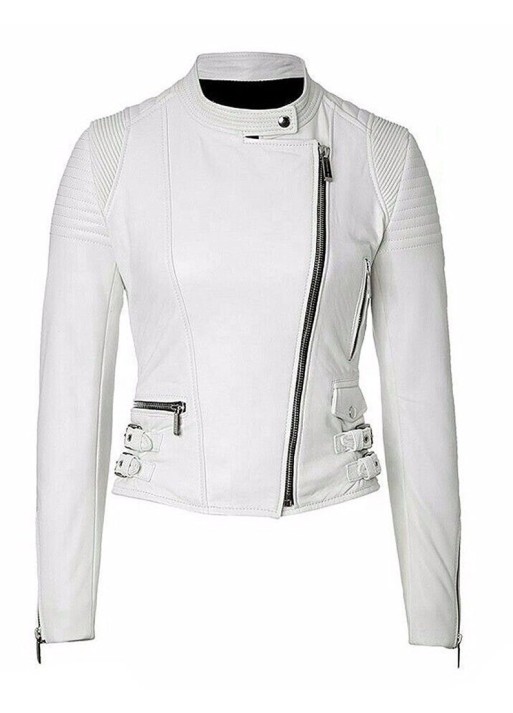 New 100% Genuine Leather Women Jacket Sheepskin Hot Selling  Ladies Biker Motorcycle Jacket